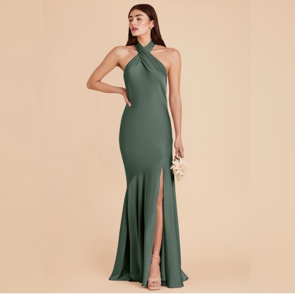 Birdy Grey Stephanie Dress new Matte Satin Eucalyptus XL Ethereal Aura